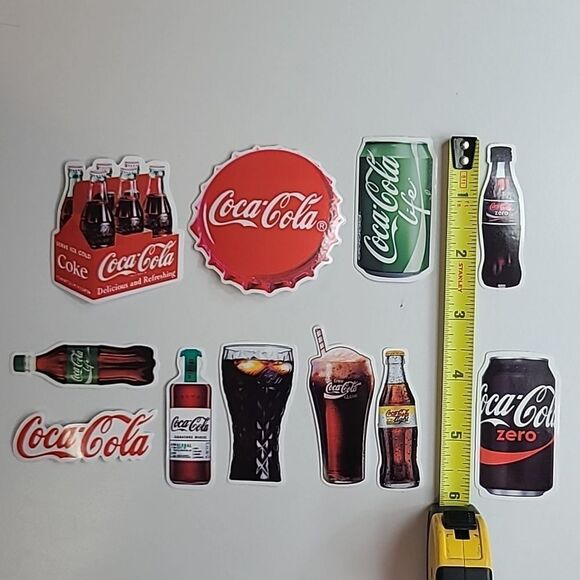 Coca Cola Sticker Decals 11pc Classic Vintage Variety Pack Skateboard Mug NEW - Picture 2 of 4